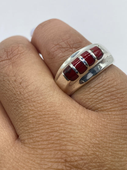 Anillo de Plata 925 con Coral Rojo — Taxco — foto 6