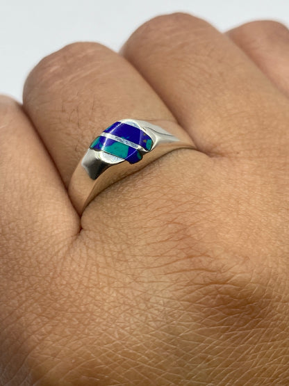 Anillo de Plata con Piedra Azul Engastada — Taxco 925 — foto 6