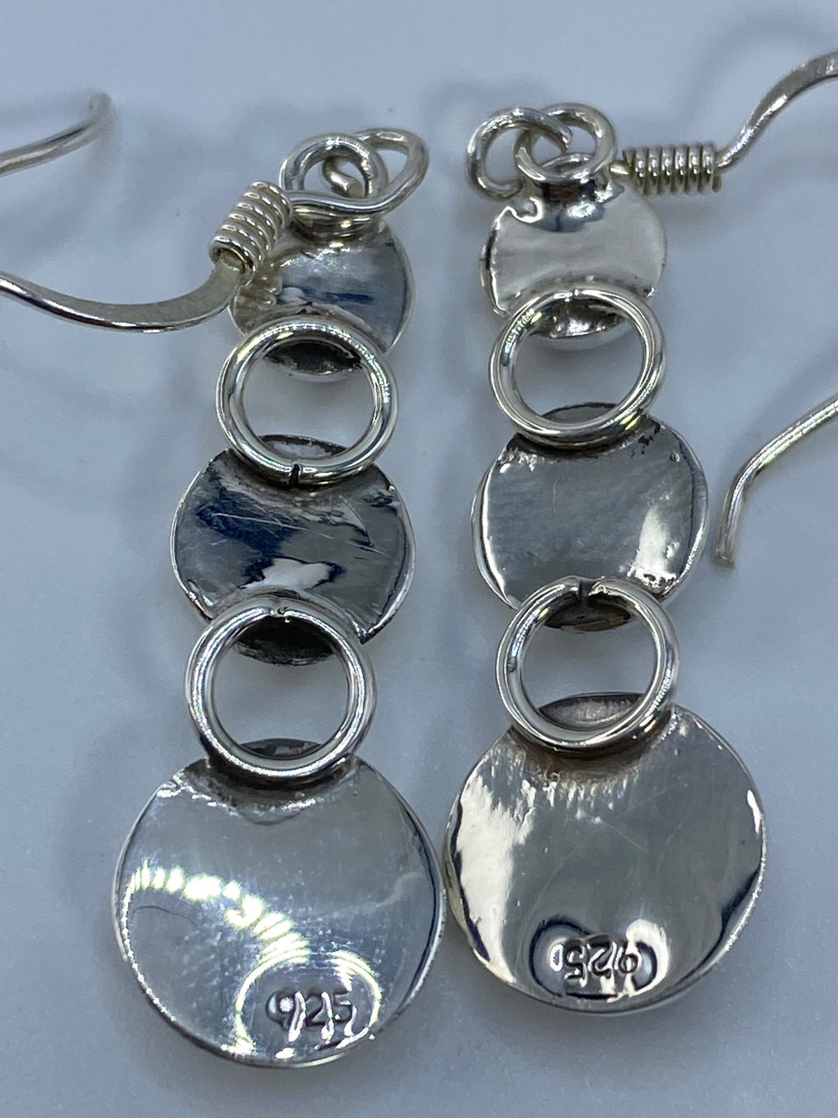 Aretes de Plata 925 con Ópalo de Fuego Rosa — Taxco — foto 5