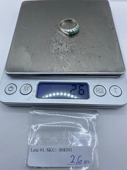 Anillo de Plata 925 con Turquesa Azul Cielo — Taxco — foto 7
