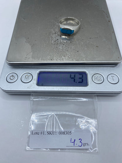 Anillo de Plata con Turquesa Azul Cielo — Taxco 925 — foto 7