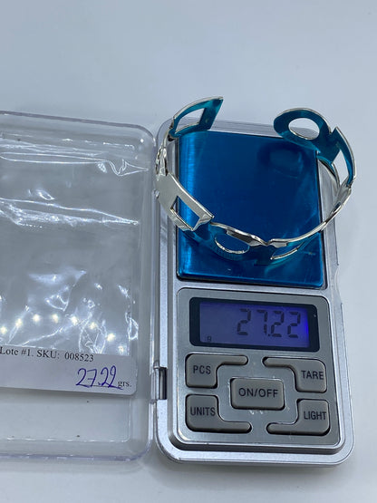 Brazalete de Plata Calado — Esclava Rígida Taxco 925 — foto 7