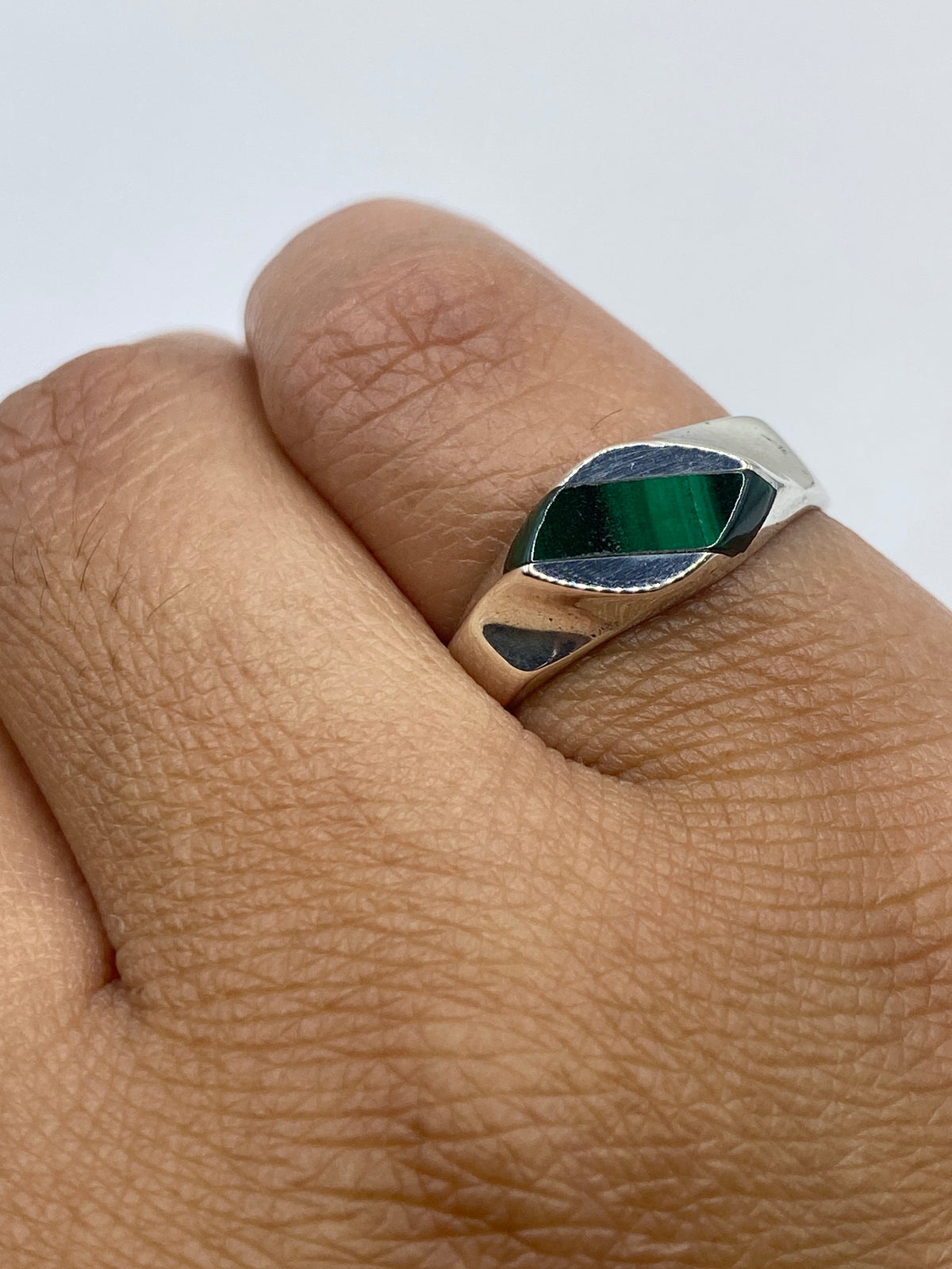Anillo de Plata con Malaquita Verde — Taxco 925 — foto 6