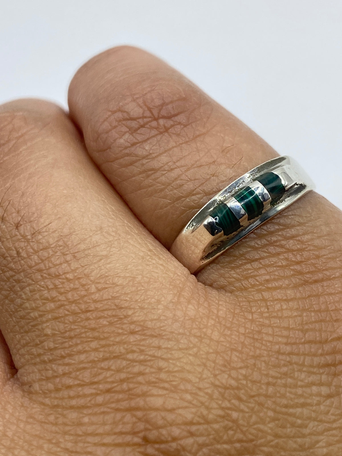 Anillo de Plata con Malaquita Verde — Taxco 925 — foto 6