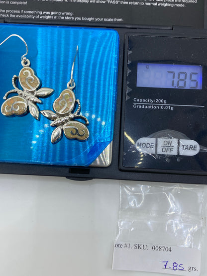Aretes de Plata Floral con Ópalo de Fuego — Taxco 950 — foto 6
