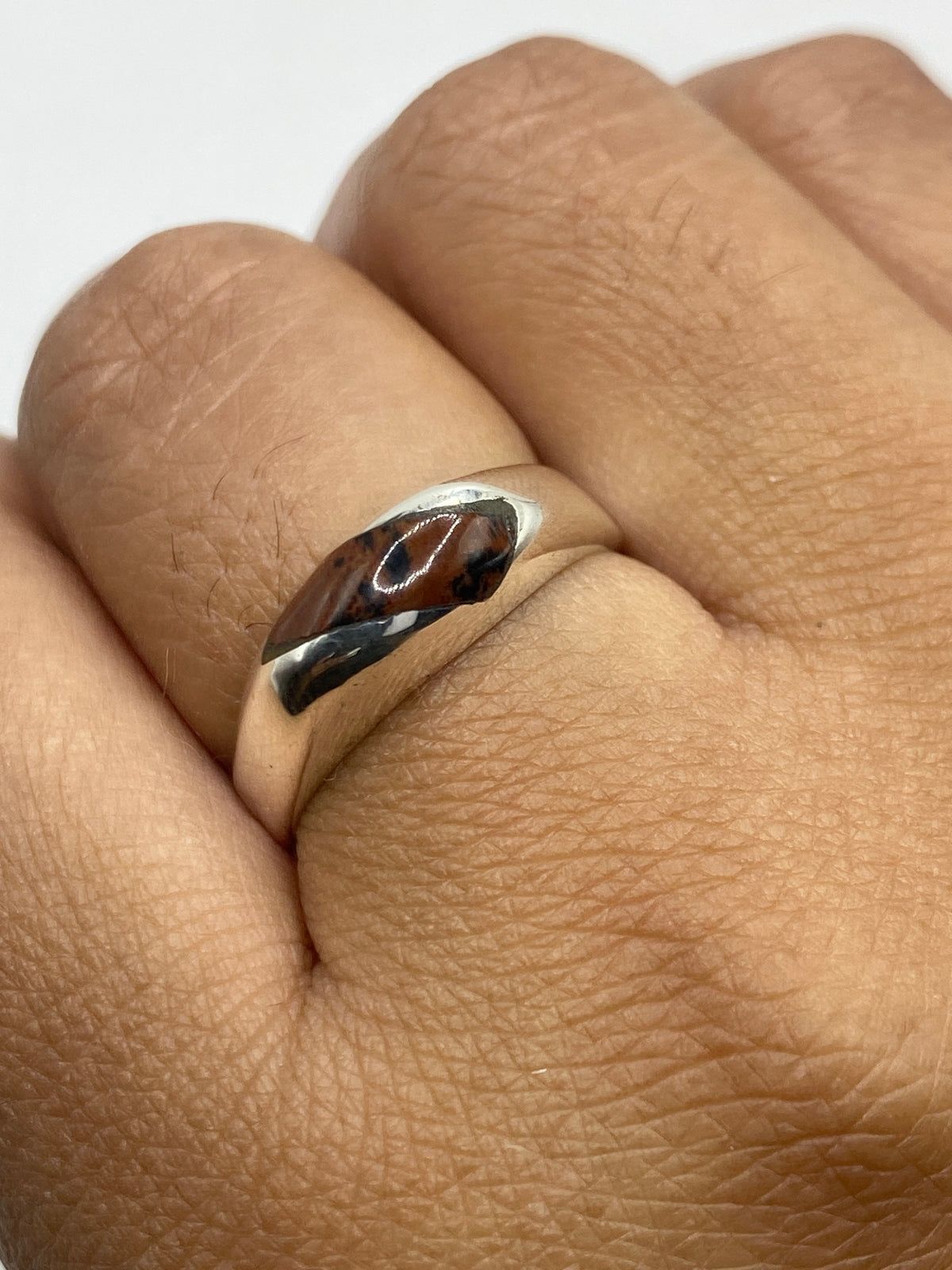 Anillo de Plata con Piedra Café — Taxco 925 — foto 6