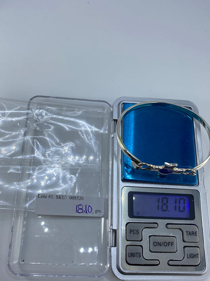 Brazalete Rígido Lapislázuli Azul Plata 925 — Taxco — foto 7
