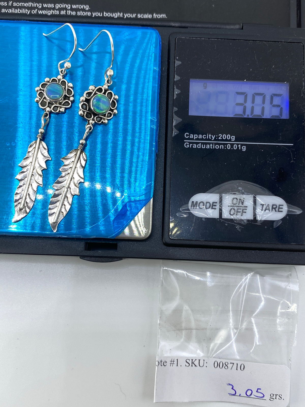 Aretes de Plata con Ópalo de Fuego Verde — Taxco 925 — foto 6
