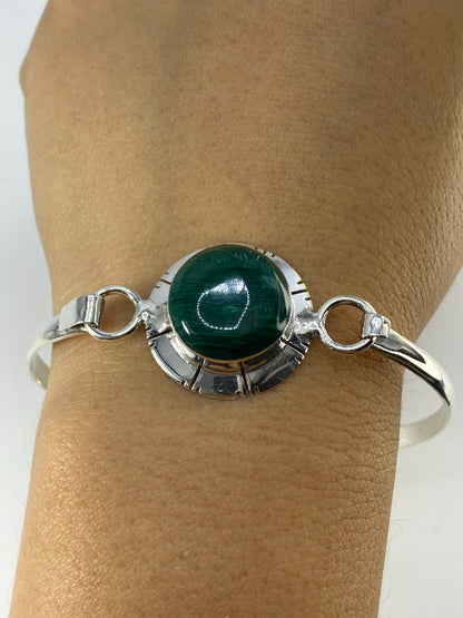 Brazalete de Plata Malaquita Verde — Taxco 925 — foto 6