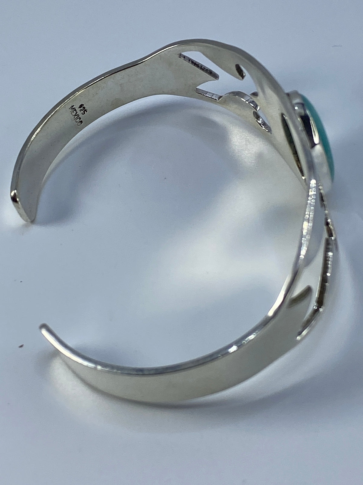 Brazalete Plata 925 con Turquesa Azul — Taxco — foto 5