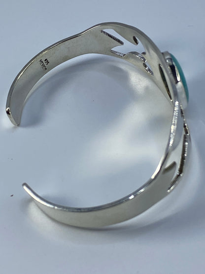 Brazalete Plata 925 con Turquesa Azul — Taxco — foto 5