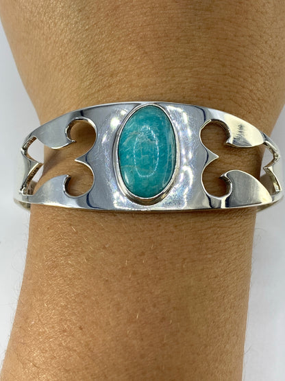 Brazalete Plata 925 con Turquesa Azul — Taxco — foto 6