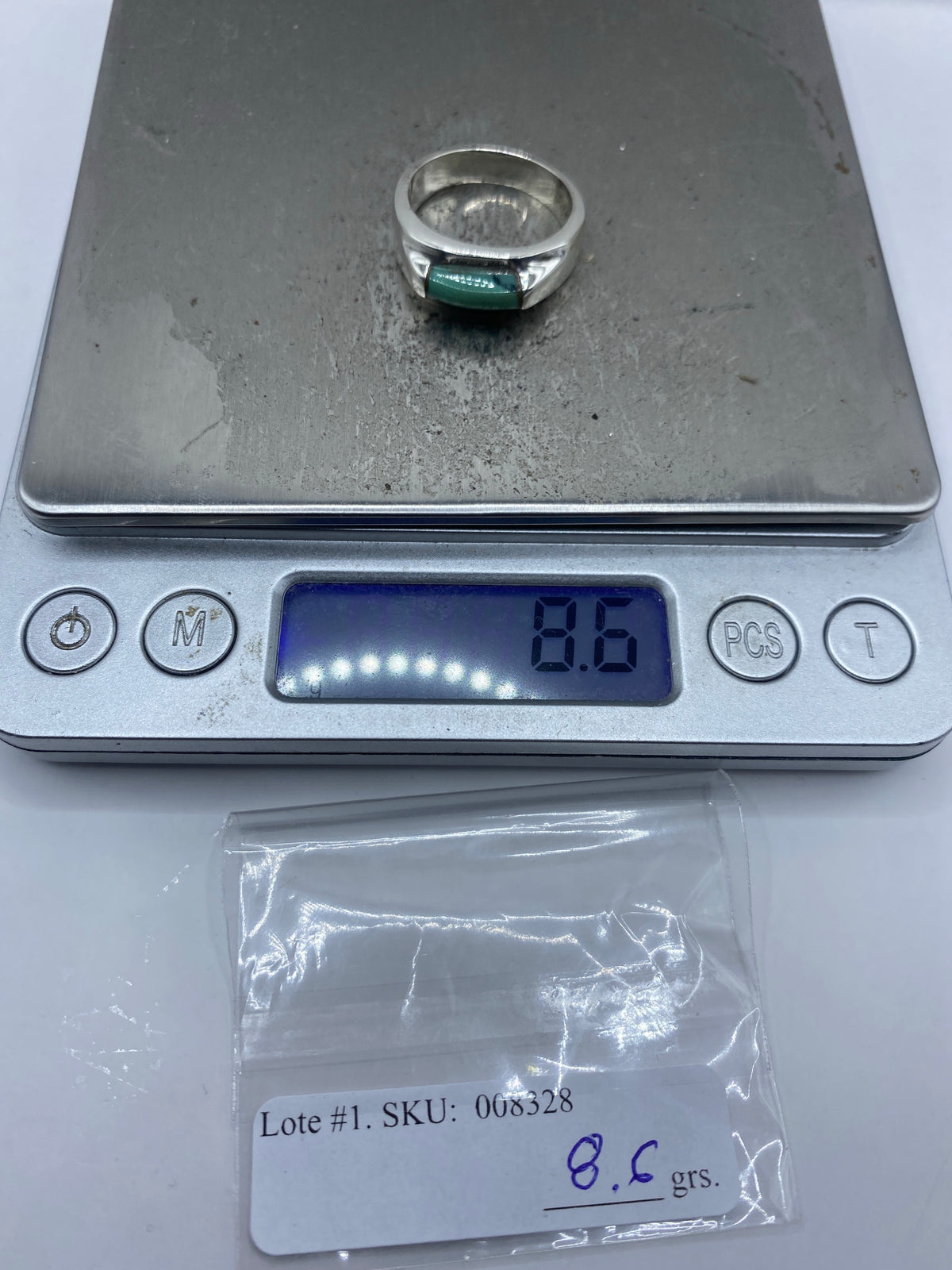 Anillo de Plata con Turquesa Azul Cielo — Taxco 925 — foto 7