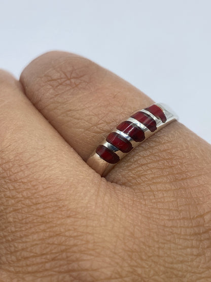 Anillo de Plata con Coral Rojo — Taxco 925 — foto 6