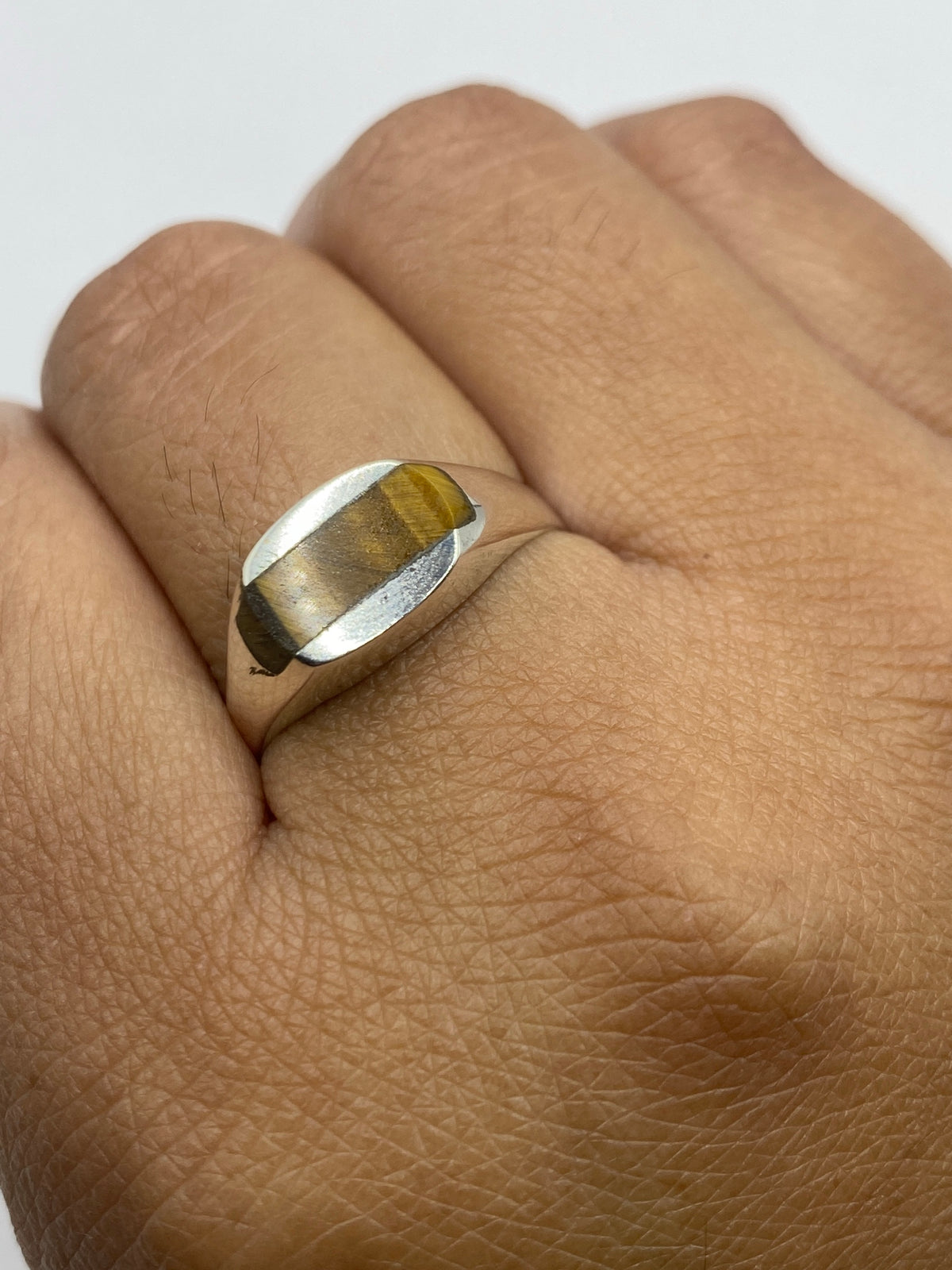 Anillo de Plata Ojo de Tigre — Taxco 925 — foto 6