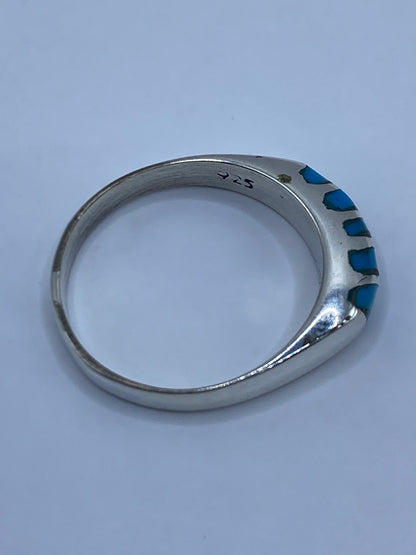 Anillo de Plata con Turquesa Azul Cielo — Taxco 925 — foto 5