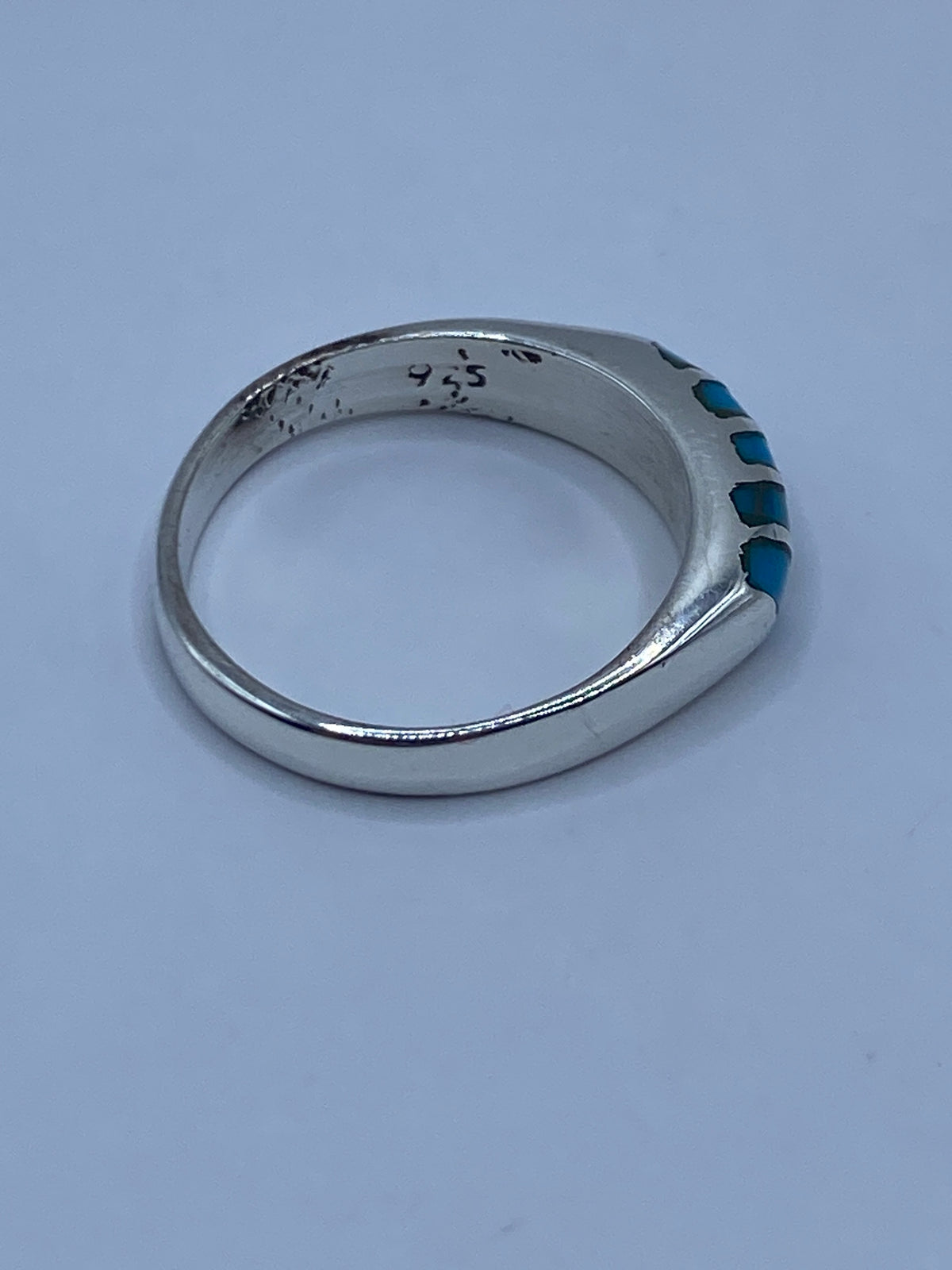 Anillo Plata Turquesa Azul — Minimalista 925 — foto 5