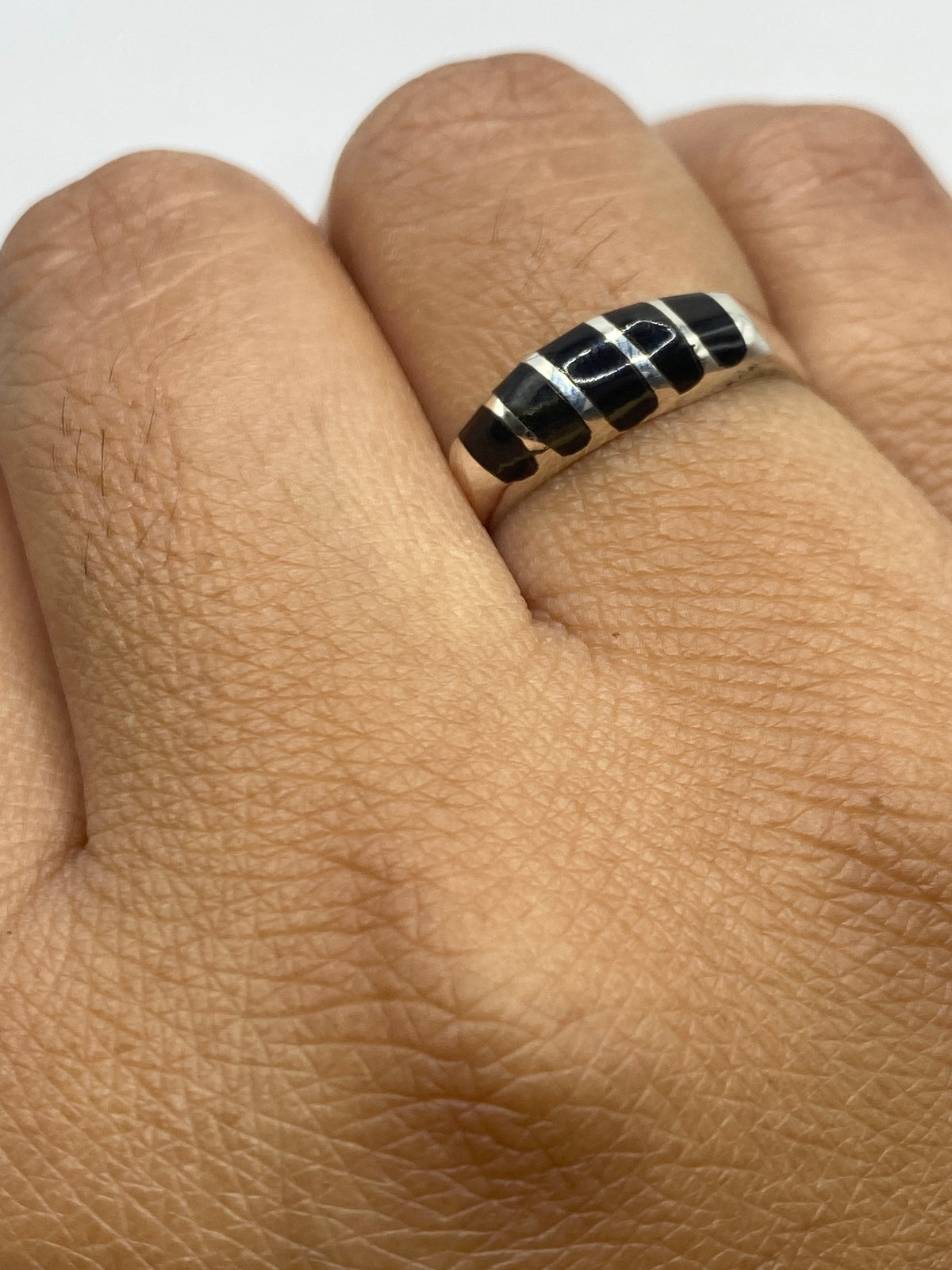Anillo de Plata Ónix Negro — Diseño Minimalista Taxco 950 — foto 6