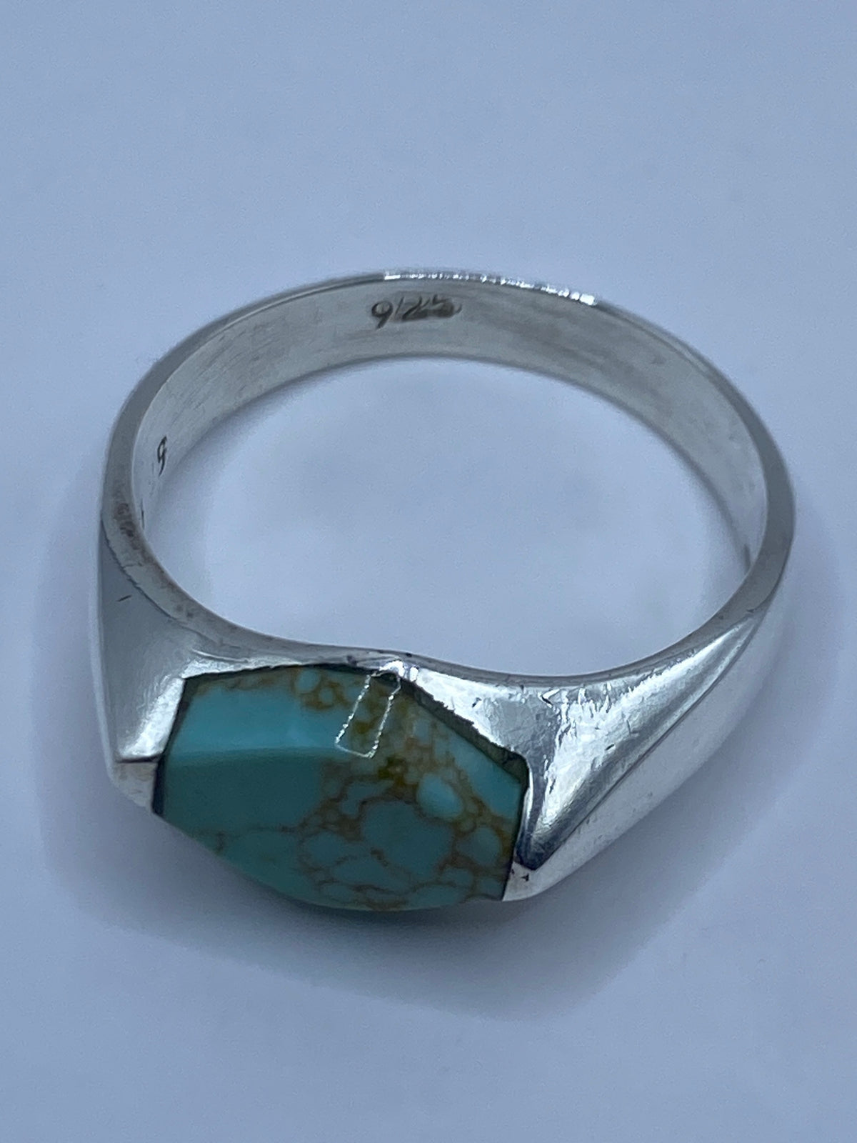 Anillo de Plata 925 con Turquesa Azul Cielo — Taxco — foto 5