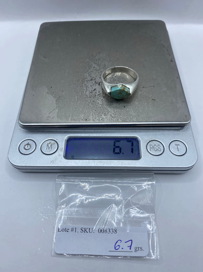 Anillo de Plata 925 con Turquesa Azul Cielo — Taxco — foto 7