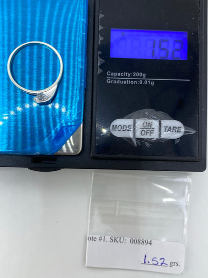 Anillo Solitario de Plata con Circonia Cristalina — Taxco 925 — foto 7
