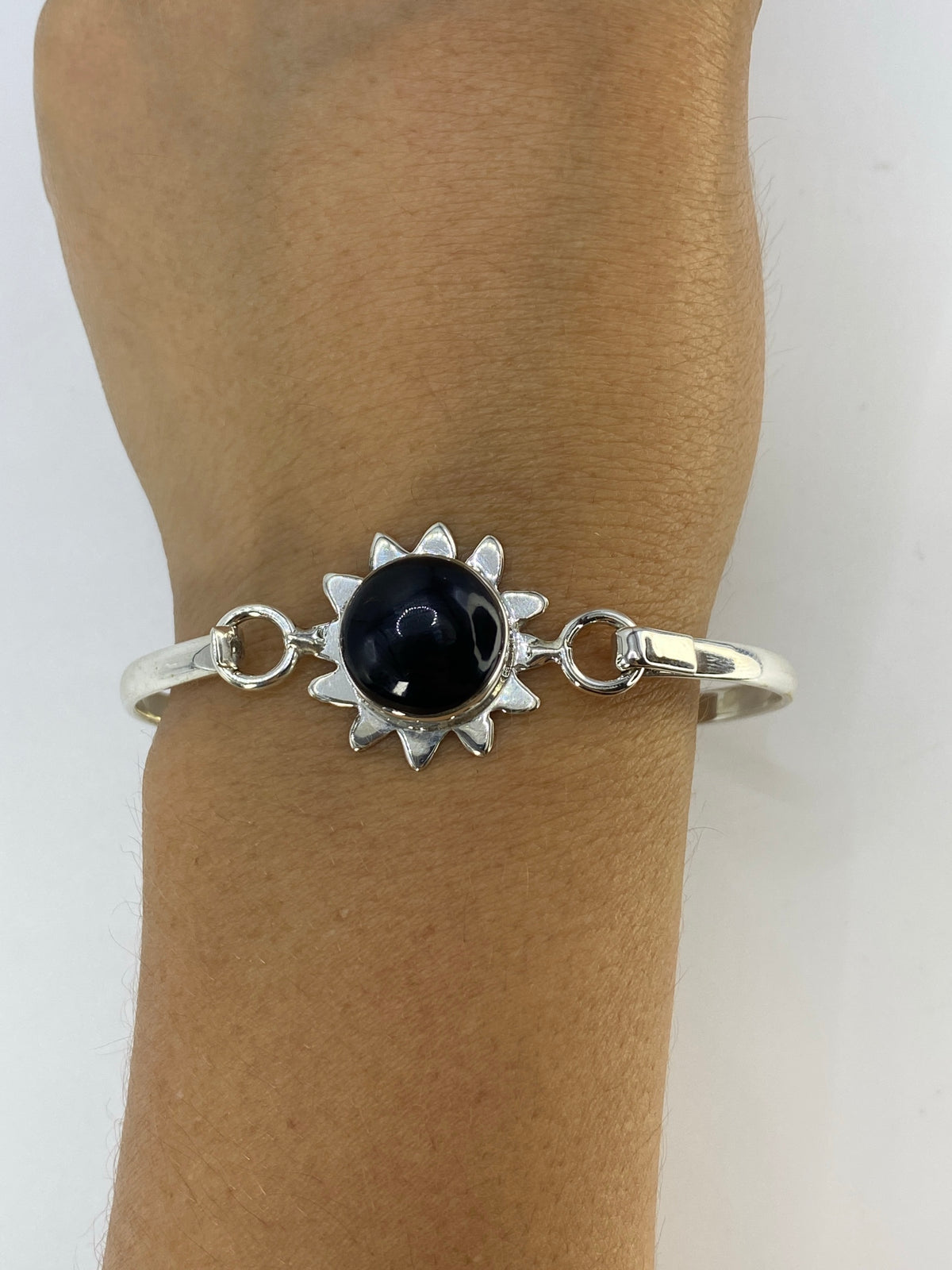 Brazalete de Plata con Ónix Negro — Taxco 925 — foto 6