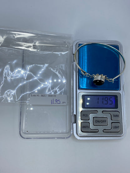 Brazalete de Plata con Ónix Negro — Taxco 925 — foto 7