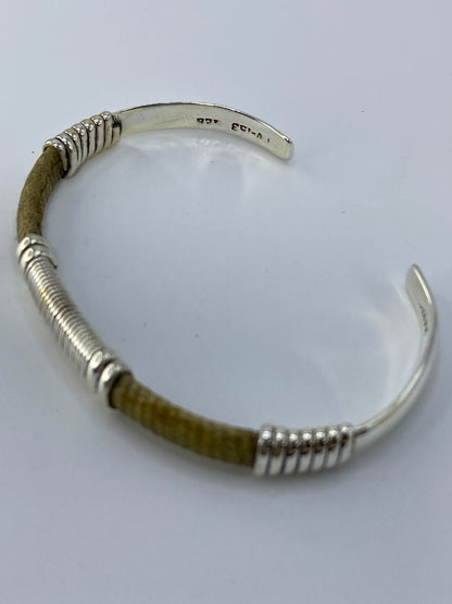 Brazalete de Plata 950 Cartoneado Piel de Víbora — Taxco — foto 5