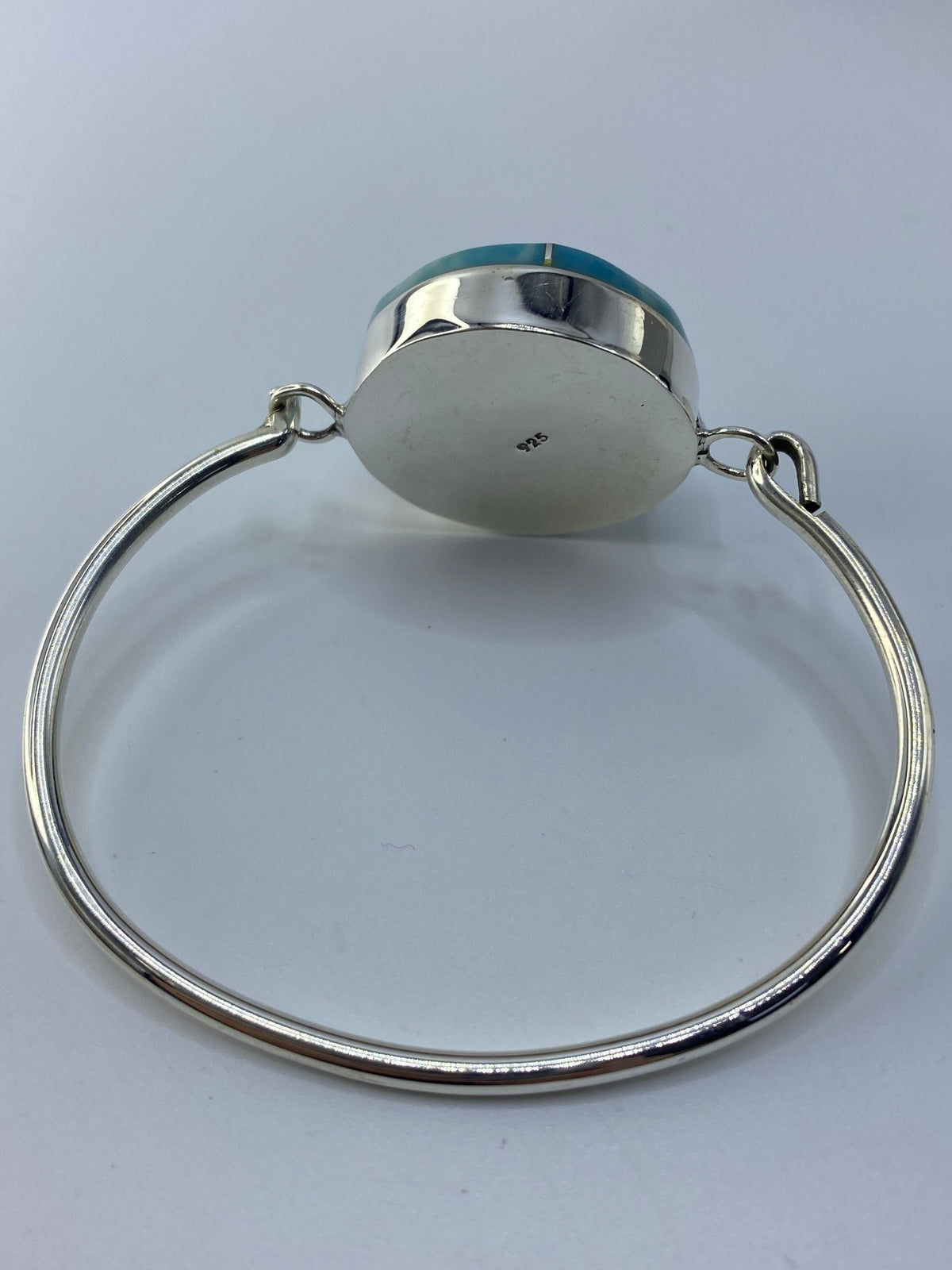 Brazalete Turquesa Azul Cielo Plata 925 — Taxco — foto 5