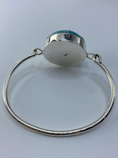 Brazalete Turquesa Azul Cielo Plata 925 — Taxco — foto 5