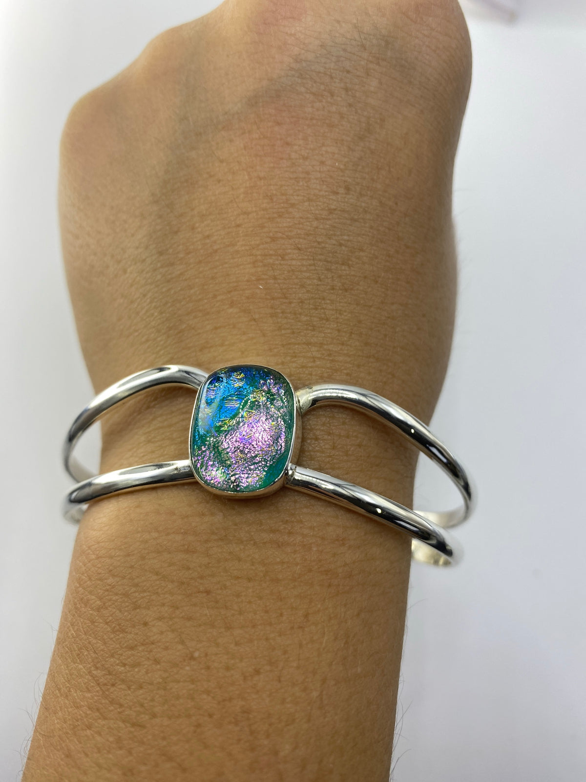 Brazalete de Plata con Piedra Multicolor — Taxco 925 — foto 6
