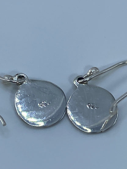 Aretes Plata Cruz Religiosa Repujada — Taxco 925 — foto 5