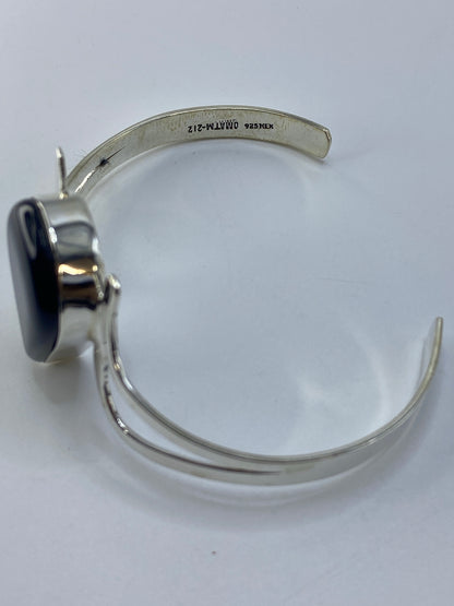 Brazalete Plata Ónix Negra — Taxco 925 — foto 5