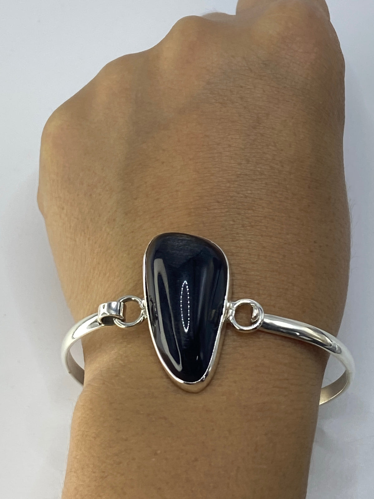 Brazalete de Plata 950 con Ónix Negro — Taxco — foto 6