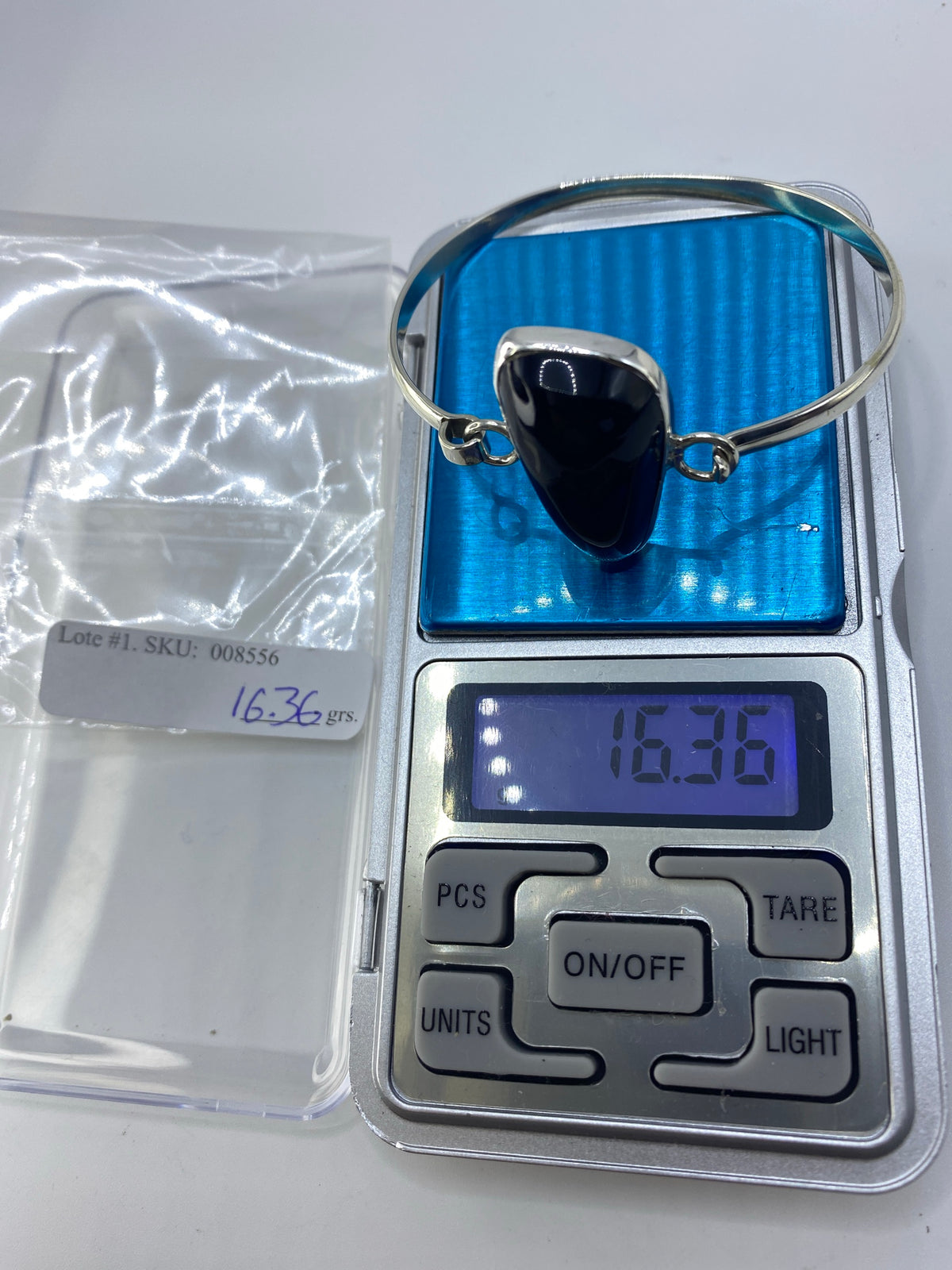 Brazalete de Plata 950 con Ónix Negro — Taxco — foto 7