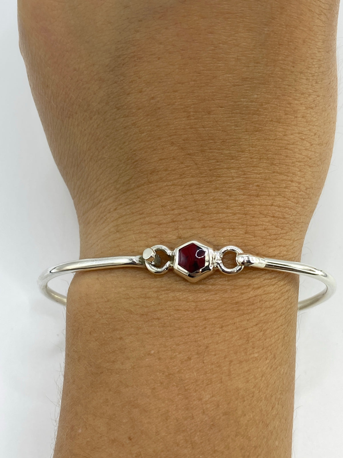 Brazalete Plata Coral Rojo — Taxco 925 — foto 6