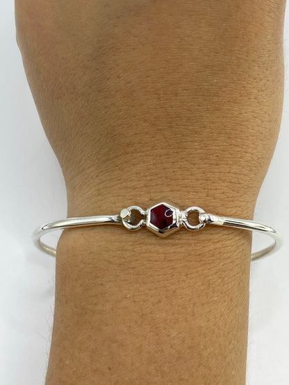 Brazalete Plata Coral Rojo — Taxco 925 — foto 6
