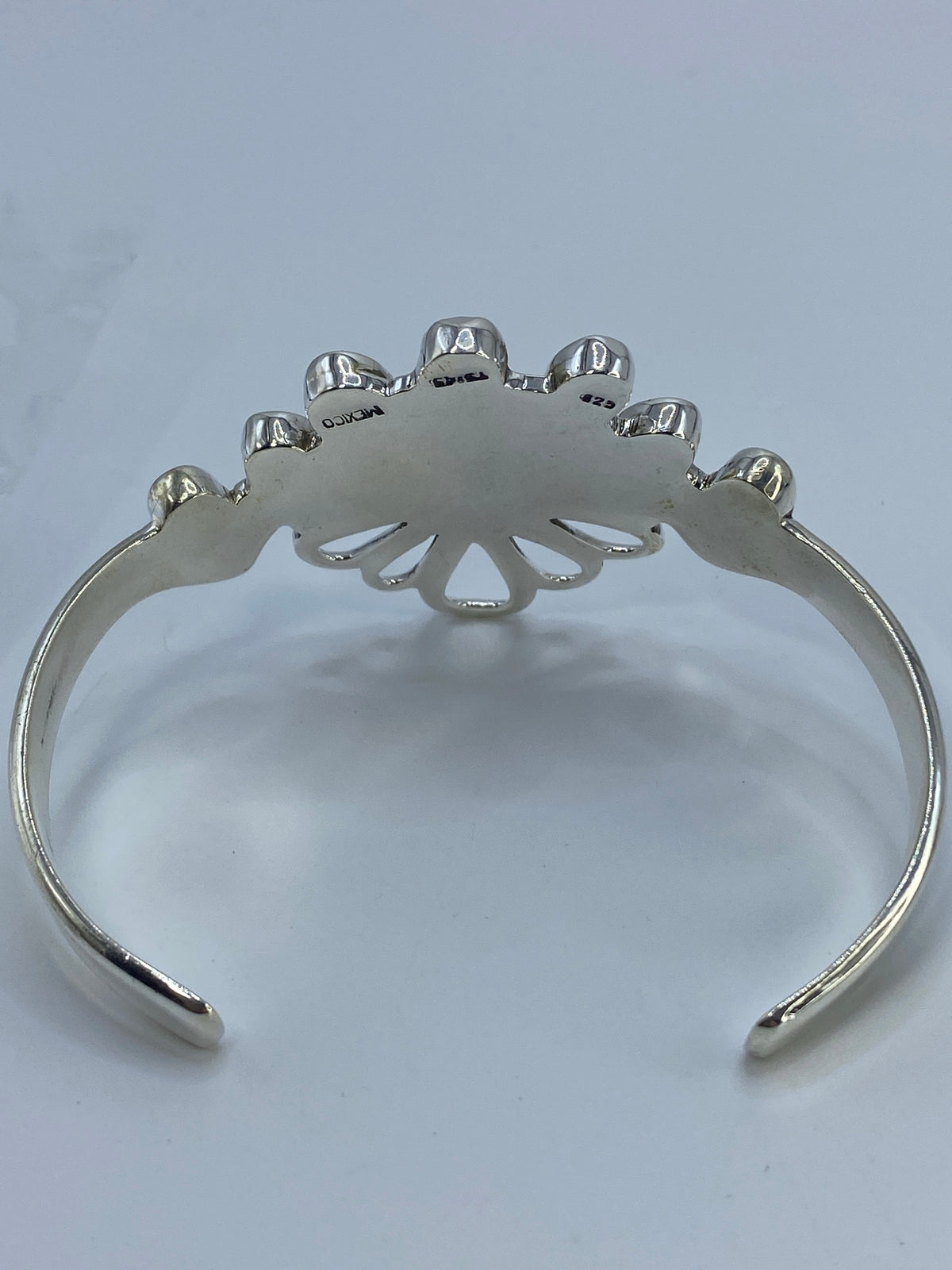 Brazalete Plata 925 Escultural — 4 Piedras Naturales — foto 5