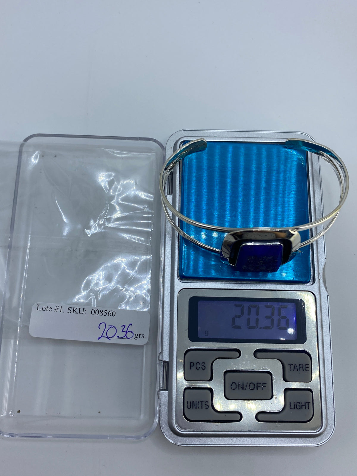 Brazalete Plata Lapislázuli Azul — Taxco 925 — foto 7