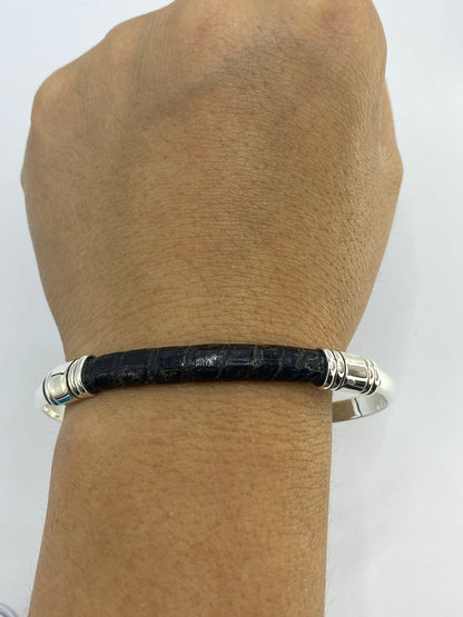 Brazalete de Plata Cartoneado Piel de Víbora — Taxco 925 — foto 6