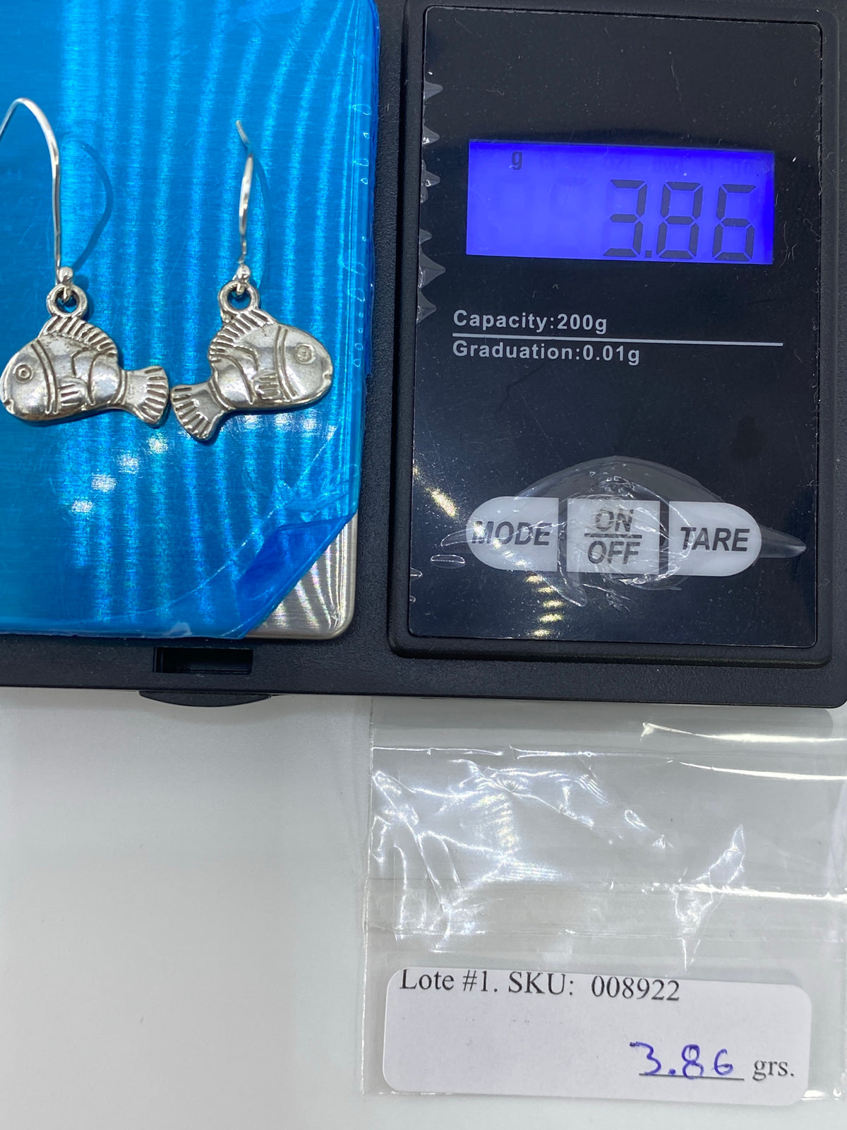 Aretes Plata Pececillo Repujado — Taxco 925 — foto 6