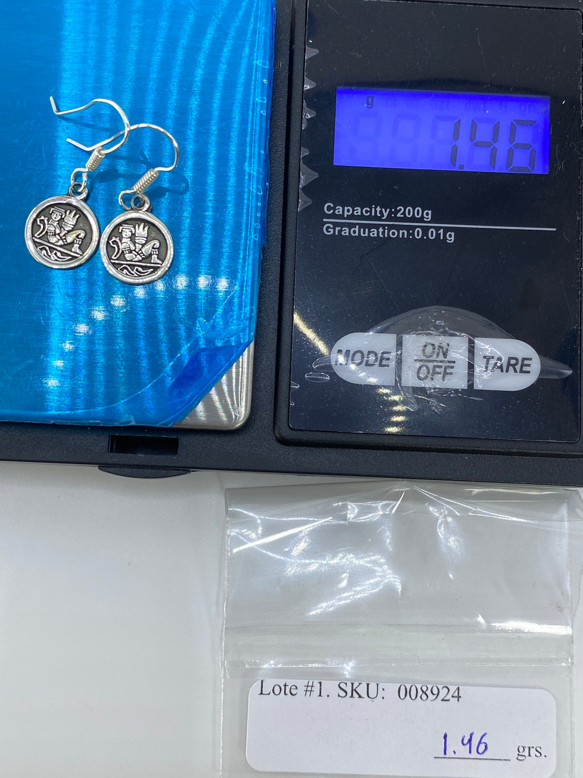 Aretes de Plata Repujado Prehispánico — Taxco 925 — foto 6