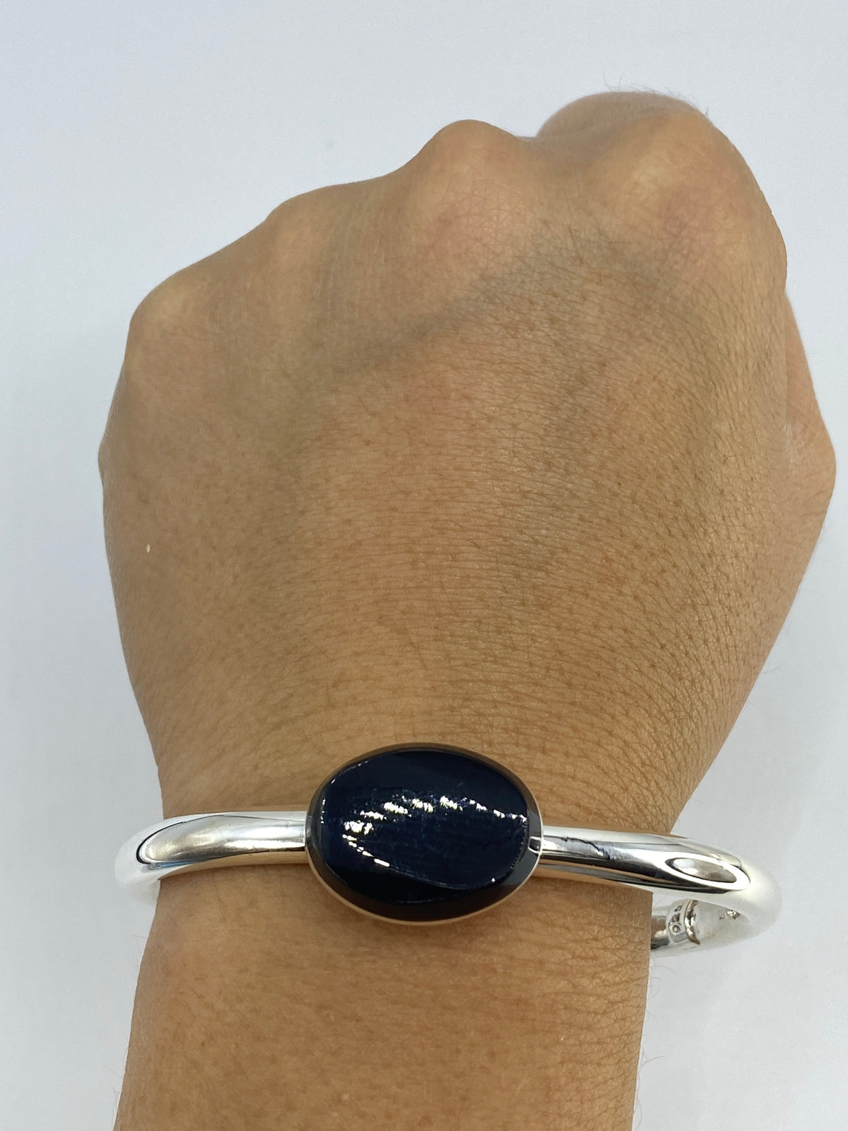 Brazalete de Plata con Ónix Negro — Taxco 925 — foto 6