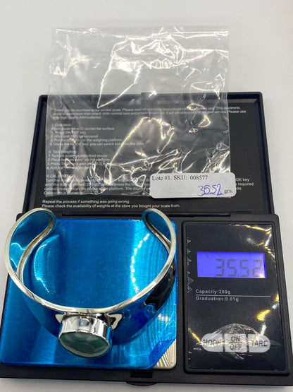 Brazalete Plata Turquesa Azul Cielo — Taxco 925 — foto 7