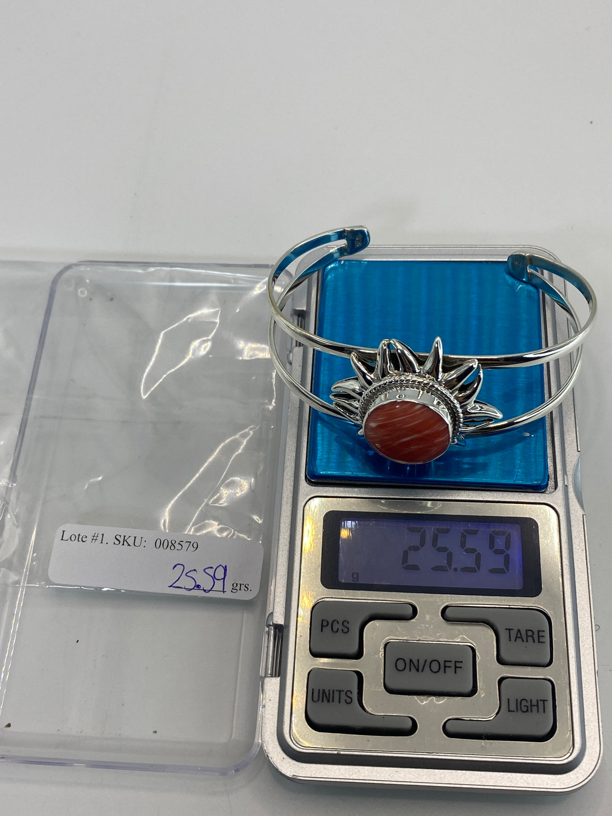 Brazalete Plata 925 con Piedra Rosa — Taxco — foto 7