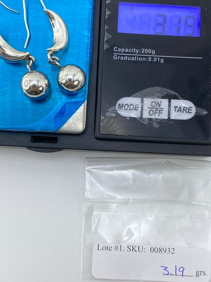 Aretes de Plata 925 Esfera y Media Luna — Taxco — foto 6