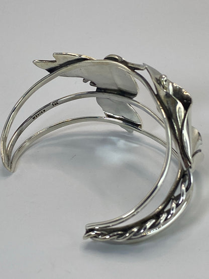 Brazalete Plata Turquesa Azul Taxco 925 — Esclava Rígida — foto 5