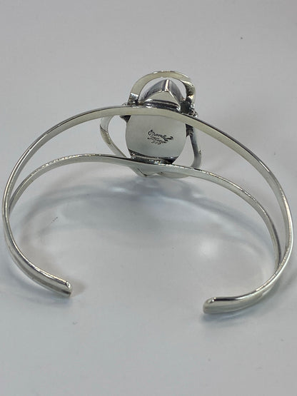 Brazalete de Plata 950 con Turquesa Azul Cielo — Taxco — foto 5