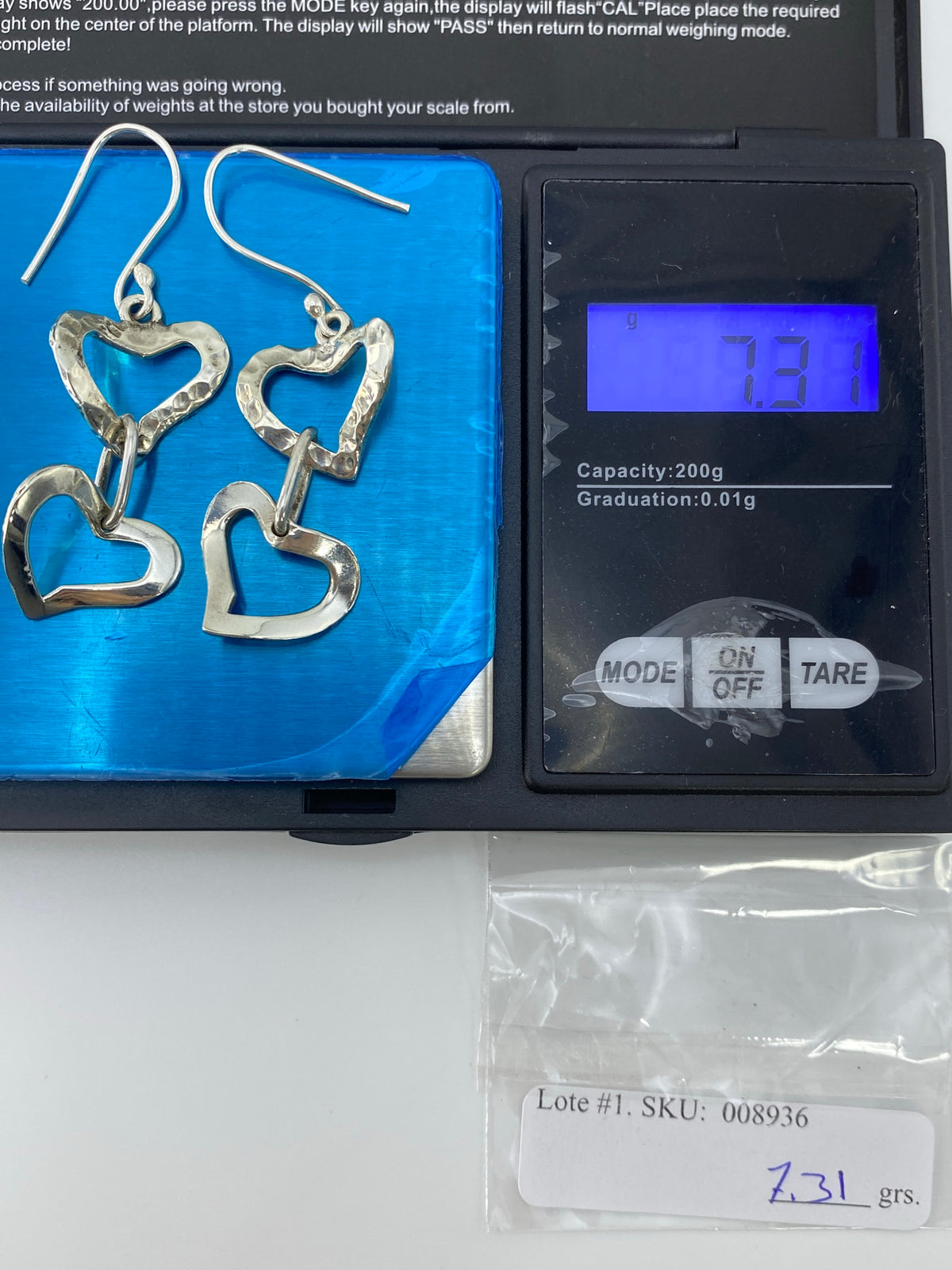 Aretes Corazones de Plata 925 — Taxco — foto 6