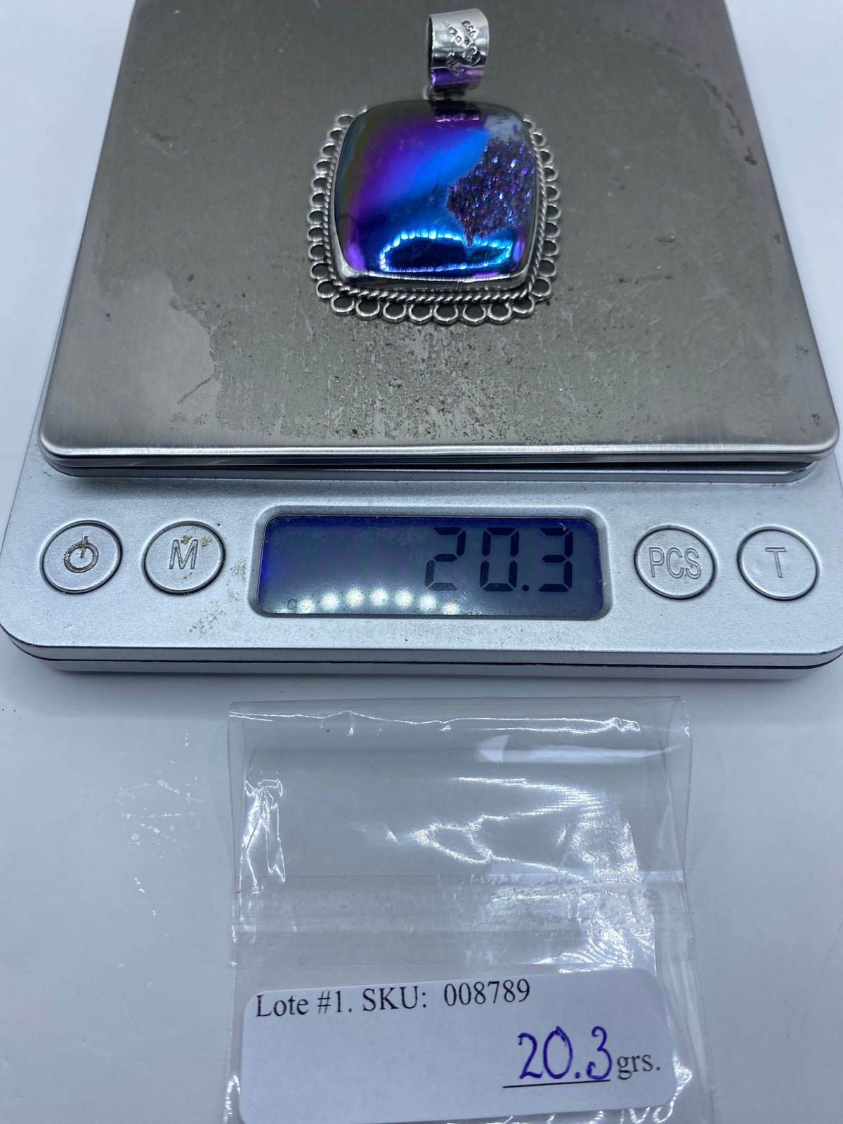 Dije de Plata con Piedra Morada — Taxco 925 — foto 6